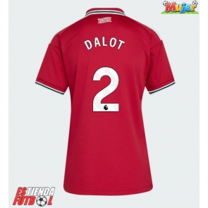 Manchester United Diogo Dalot #2 Primera Equipación Mujer 2026-27 Manga Corta